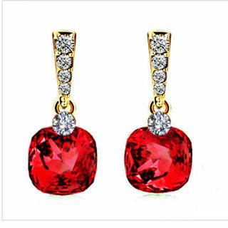 Khuyên tai nữ thiết kế gắn đá màu ấn tượng phong cách sang trọng Mã sản phẩm 10525140