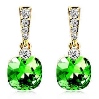 Khuyên tai nữ thiết kế gắn đá màu ấn tượng phong cách sang trọng Mã sản phẩm 10525140