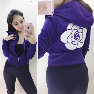 ÁO KHOÁC DA CÁ BO EO CAO - HOA HỒNG