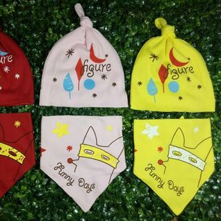 Set khăn mũ mặt trăng