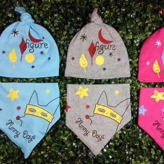 Set khăn mũ mặt trăng