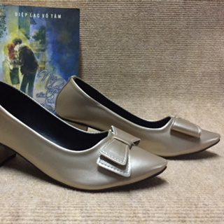 giày búp bê bệt gót