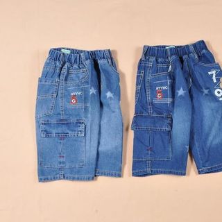Quần short jeans bé trai ngôi sao