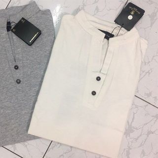 Áo phông nam cổ V 2 cúc