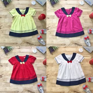 Đầm bé gái vải cotton