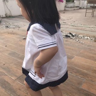 Đầm bé gái vải cotton