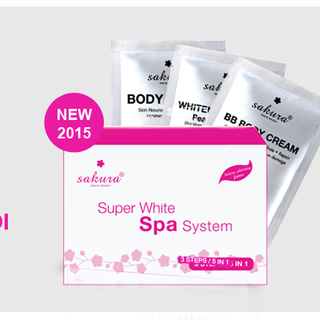 BỘ KEM TẮM TRẮNG SAKURA SUPER WHITE SPA SYSTEM