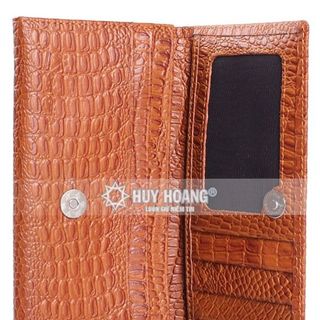 HT3101 - Ví nữ da vân cá sấu Huy Hoàng 2 gấp màu da