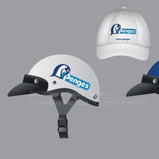 Nón bảo hiểm in logo Doanh Nghiệp để quảng cáo
