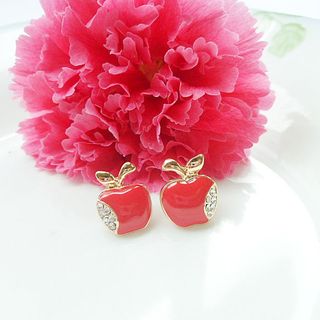 Khuyên tai nữ hình quả táo xinh xắn đáng yêu nhiều màu lựa chọn Mã sản phẩm 10537386