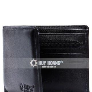 HT2102 - Bóp nam Huy Hoàng da bò màu đen