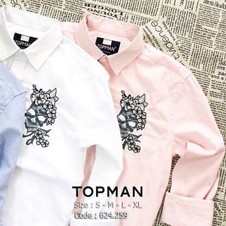 Sơ Mi Nam TopMan Thêu Hoa Tay Dài