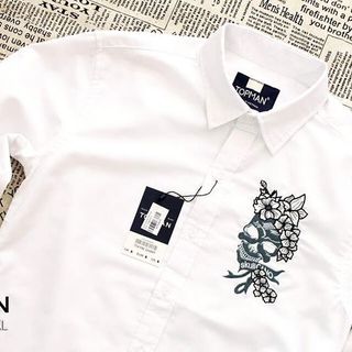 Sơ Mi Nam TopMan Thêu Hoa Tay Dài