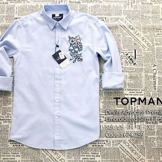 Sơ Mi Nam TopMan Thêu Hoa Tay Dài