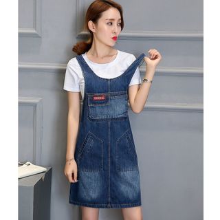 Đầm Jean Yếm Phối Túi Original