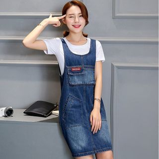 Đầm Jean Yếm Phối Túi Original