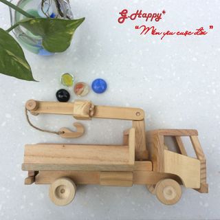 ĐỒ CHƠI GỖ – XE CẨU LẮP RÁP THÔNG MINH G017