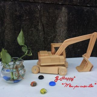 ĐỒ CHƠI GỖ – XE MÚC LẮP RÁP THÔNG MINH G020