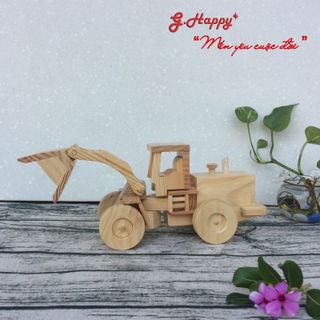 ĐỒ CHƠI GỖ – XE XÚC LẮP RÁP THÔNG MINH G018