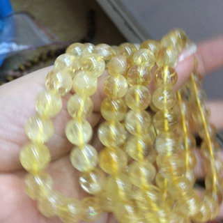 vòng tay thạch anh vàng 8 ly giá sỉ