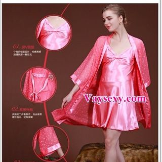 Set đầm phi 2 dây kèm áo choàng voan ren