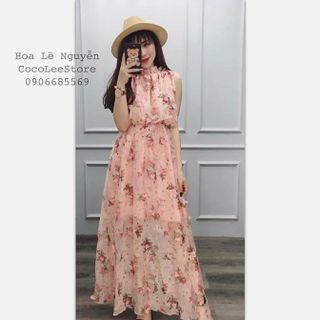 ĐẦM MAXI REN HOA HỒNG CỰC HOT giá sỉ