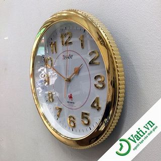Đồng hồ treo tường hình tròn Gold Viền Sọc S62