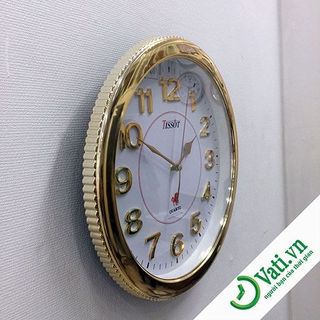 Đồng hồ treo tường hình tròn Gold Viền Sọc S62