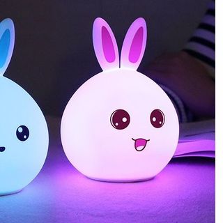 Đèn Ngủ Thú Cưng thỏ tai hồng