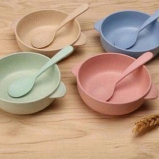 BỘ BÁT THÌA ĂN DẶM AN TOÀN CHO BÉ LÀM TỪ LÚA MẠCH