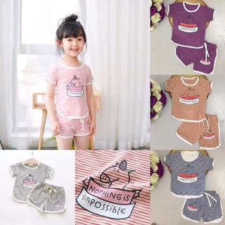 bộ thun sọc cho Bé gái