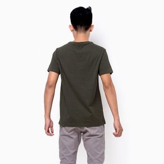 Áo thun nam cổ tròn tay ngắn màu rêu