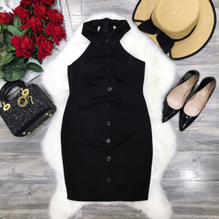 Đầm body yếm cổ sơmi MPB