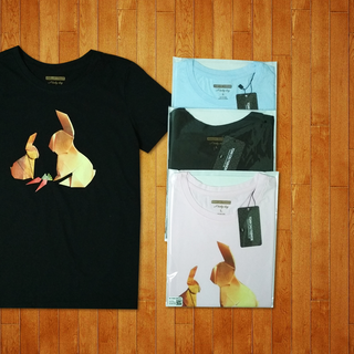 Áo thun thời trang - Mẹ con thỏ Origami