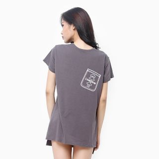 Đầm thun nữ oversize London màu xám đậm