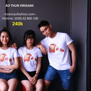 Áo thun thời trang - Gia đình gấu Origami
