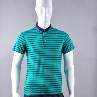 Áo thun nam cổ trụ sọc ngang