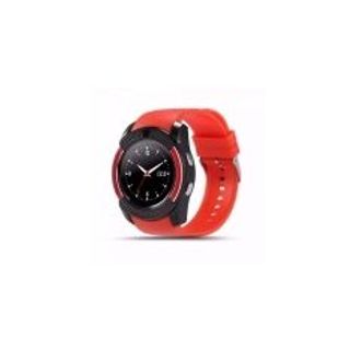 Đồng hồ thông minh có khe sim mặt tròn Smartwatch V8 đỏ