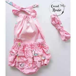 Romper yếm cho bé gái cực cute 3 tháng - 2 tuổi