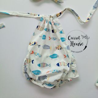 Romper yếm cho bé gái cực cute 3 tháng - 2 tuổi