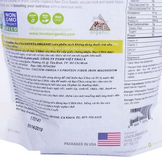 Hạt chia sạch Loveta Organic từ Mỹ 454gr