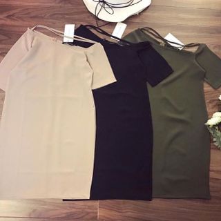 ĐẦM COTTON 2 DÂY CỔ