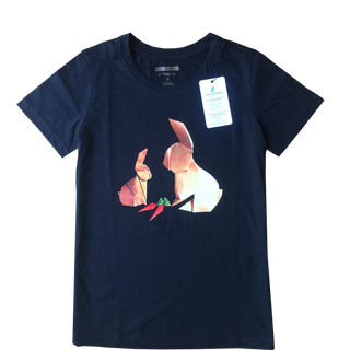 Áo thun thời trang - Mẹ con thỏ Origami