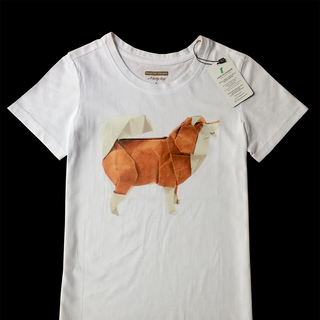 Áo thun thời trang - Chó nâu Origami