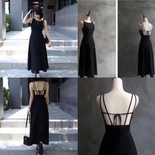 Đầm maxi dây lưng