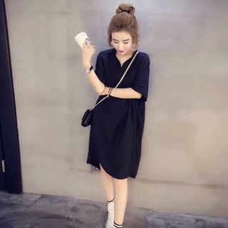 Đầm sơ mi cát