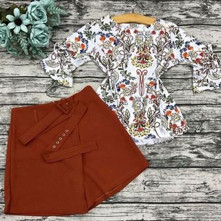 set tay loe quần váy