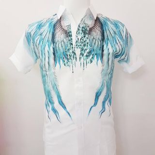 ÁO SƠ MI IN HÌNH TAY NGẮN THÁI LAN