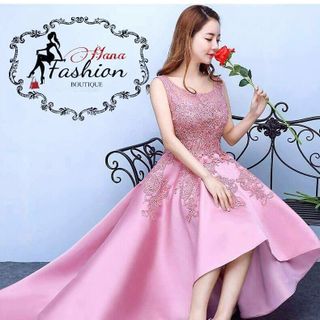 Đầm Xòe Đuôi Tôm Đính Hoa 3D
