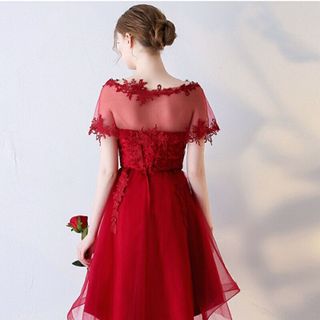 Đầm Xòe Dự Tiệc Trễ Vai Phối Bèo